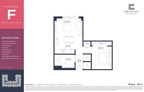 A floor plan for a residence at Centro City Residences.
